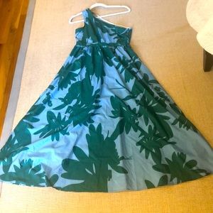 One shoulder long summer dress. Great for a party.